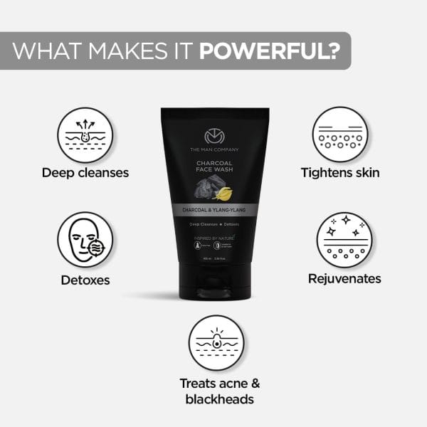 The Man Company Charcoal Face Wash (Buy 1 Get 1 Free) - Image 3