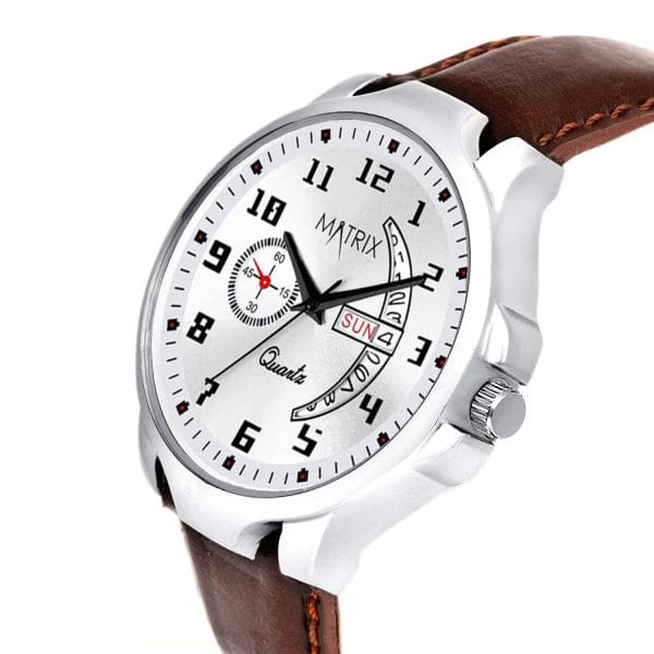 Matrix Analog Day & Date Display Wrist Watch for Men & Boys