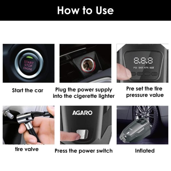 AGARO Primo High Power Digital Tyre Inflator for Car - Image 4