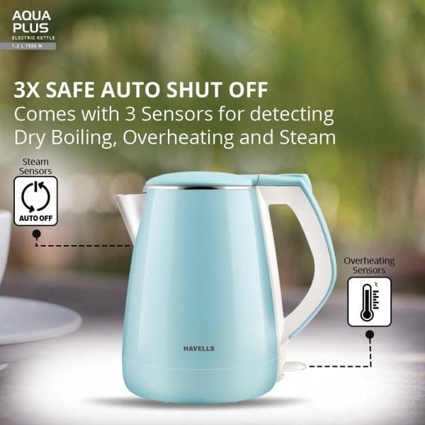 Havells Aqua Plus Electric Kettle 1.2 Litre, 1250 Watt - Image 3