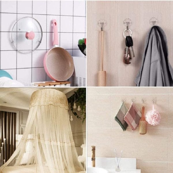 JIALTO Heavy Duty Adhesive Hooks Kitchen Wall Hooks - Image 2