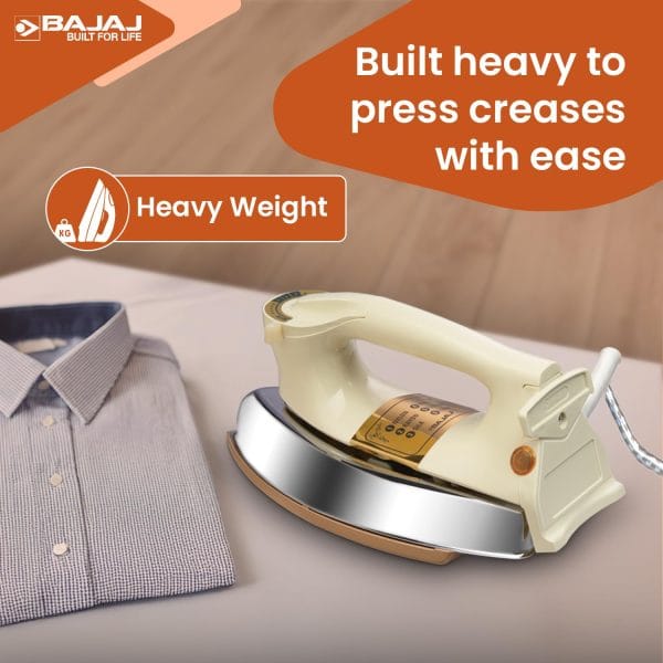 Bajaj DHX-9 1000W Heavy Weight Dry Iron - Image 3