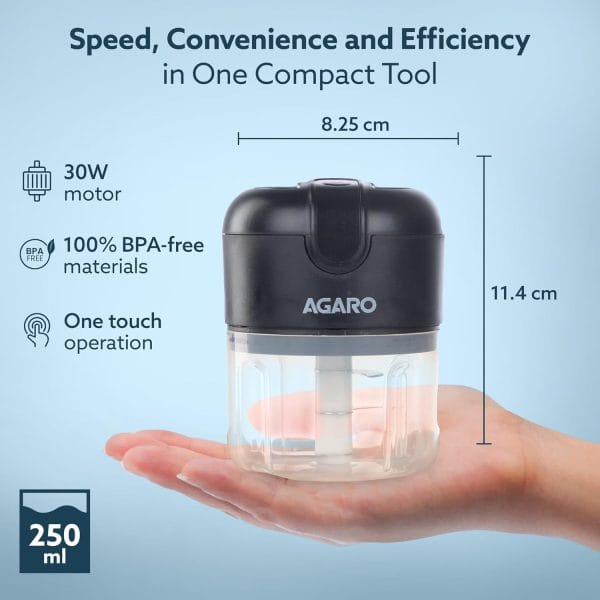 AGARO Elite Rechargeable Mini Electric Chopper - Image 2