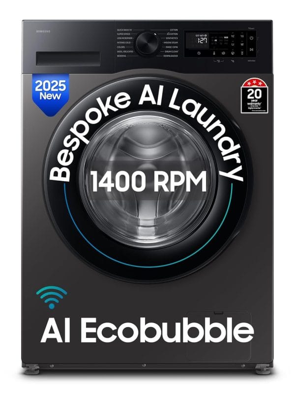Samsung 9 kg, 5 star, AI EcoBubble, Super Speed & Wi-Fi