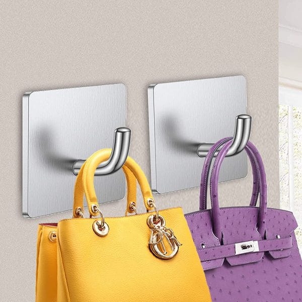 JIALTO 4 PCS Adhesive Hooks Heavy Duty Wall Hooks - Image 2