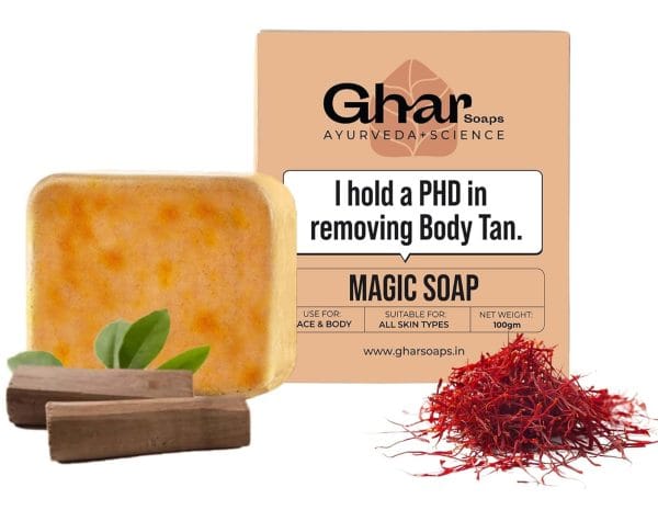Ghar Soaps Sandalwood & Saffron Magic Soaps For Bath