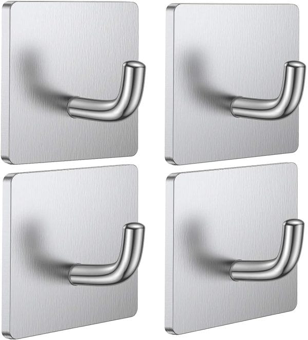 JIALTO 4 PCS Adhesive Hooks Heavy Duty Wall Hooks - Image 3