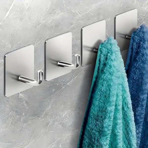 JIALTO 4 PCS Adhesive Hooks Heavy Duty Wall Hooks