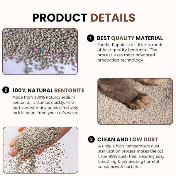 Foodie Puppies Natural Bentonite Cat Litter Sand - 20kg - Image 5
