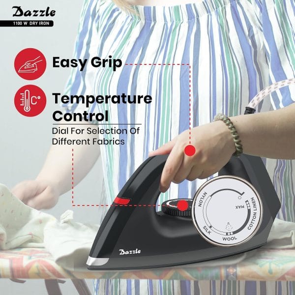 Havells Dry Iron Dazzle 1100 Watts, Iron Press - Image 3
