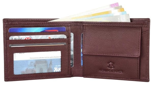 NAPA HIDE Maroon Leather Wallet for Men - Image 3