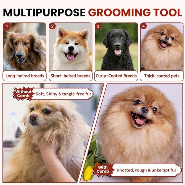 Foodie Puppies Double Side Steel Needles Comb for Dogs and Cats - Image 6