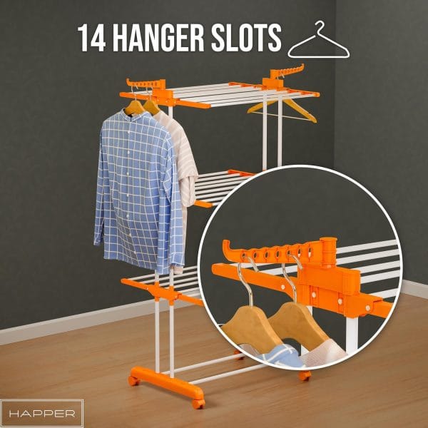Happer Premium Clothes Stand for Drying with Wheels - Image 3