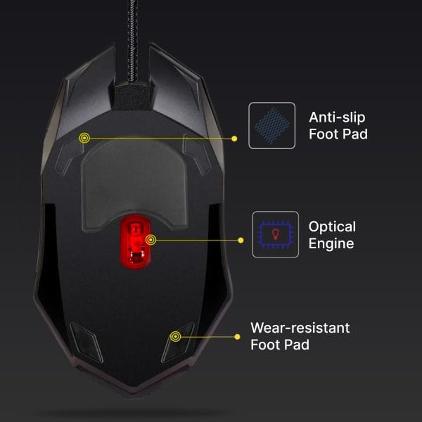 pTron Flick M12 Wired USB Mouse with 4 Buttons - Image 4